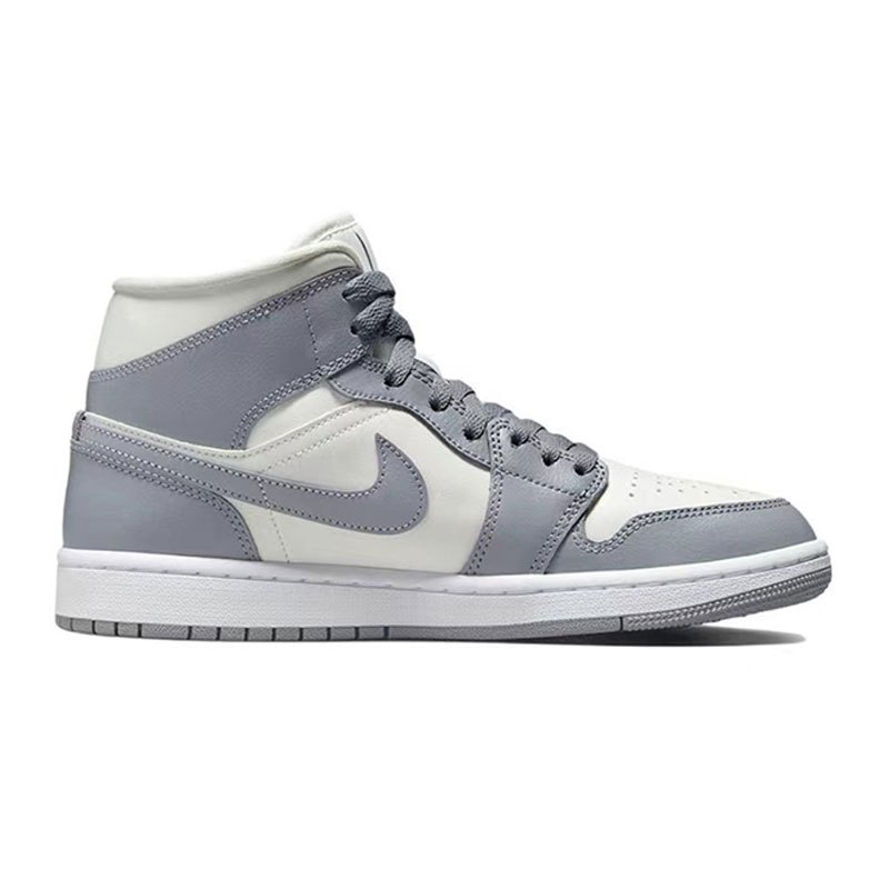 nike耐克airjordan1midaj1烟灰复古女子中帮篮球鞋bq72115