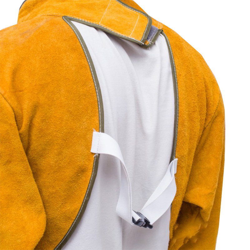 邦能之星牛皮罩衣隔热防烫耐磨耐高温防护衣焊工反穿衣工作服围裙N5633高清大图