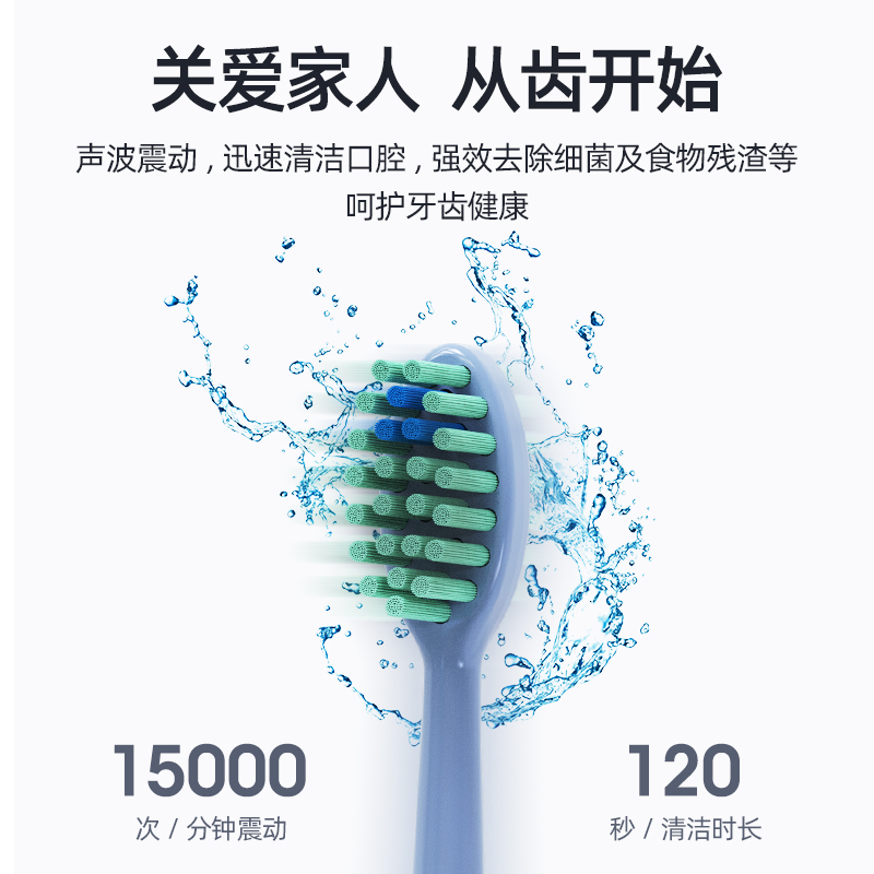 澳得迈 便携式设计电动牙刷家庭亲情套装 DY-128高清大图
