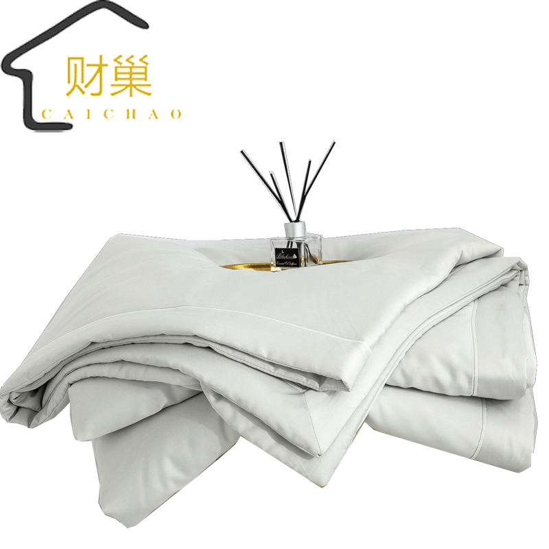 财巢 夏季新款纯色莫代尔夏凉被/床(200*230 灰兰)图片