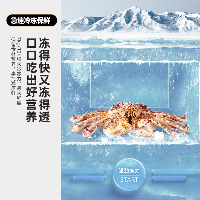 新飞(frestec)613升家用大容量冰箱双开门风冷无霜变频一级节能三重除菌净味冰箱对开门BCD-613WK9AT 白高清大图