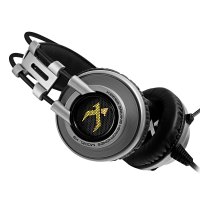 西伯利亚 K9 电竞游戏耳机头戴式usb7.1声道重低音七彩发光电脑耳麦绝地求生吃鸡 铁灰色
