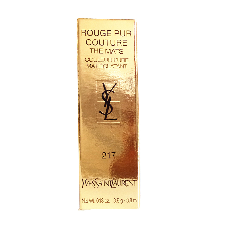 圣罗兰(YSL)纯口红3.8g 217#紫玫瑰哑光 迷魅纯漾亮采方管口红纯膏