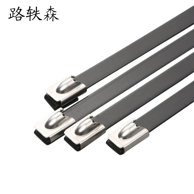 路轶森 不锈钢包塑自锁扎带 9*500mm 条高清大图