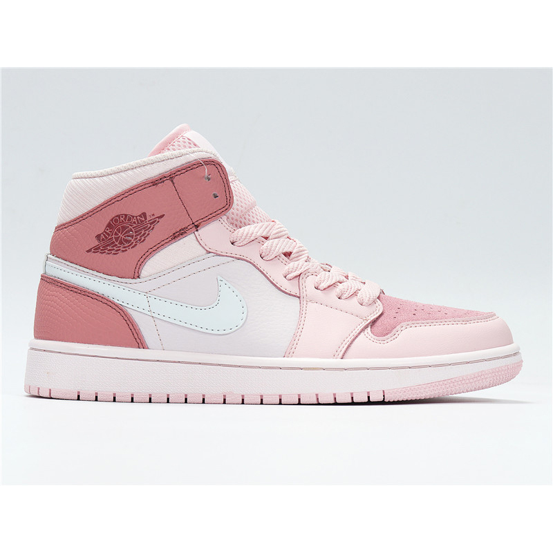 jordan1aj1少女粉女神粉女鞋中帮轻便透气篮球运动跑鞋cw5379600视频