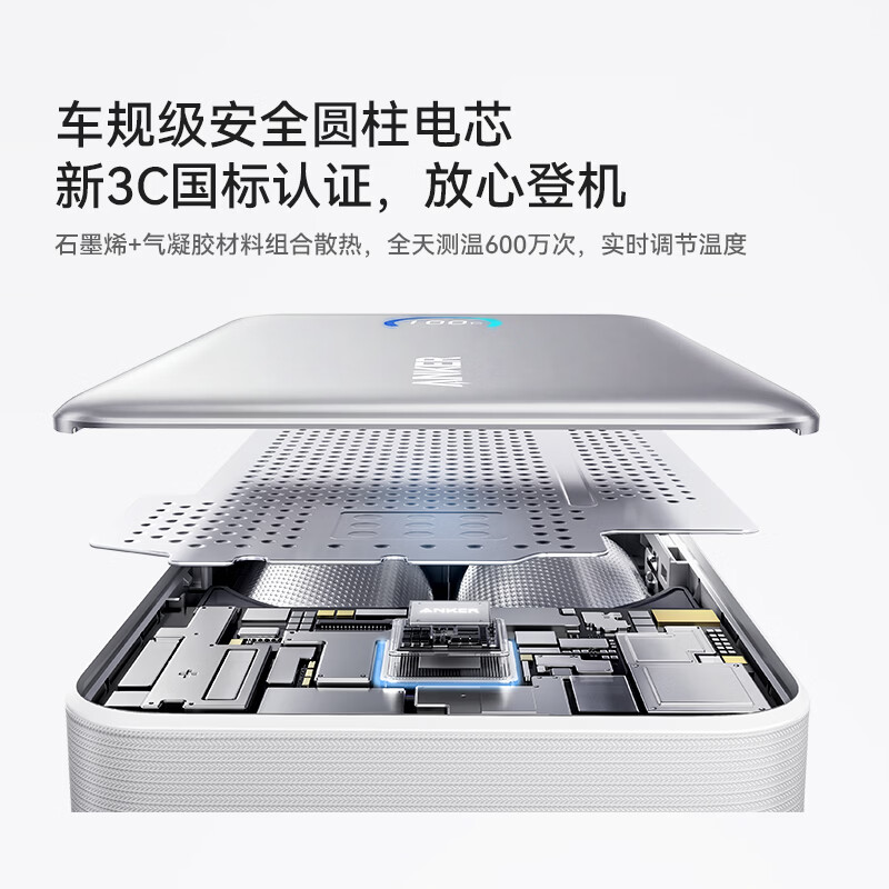 ANKER安克充电宝自带伸缩线45W快充10000mAh便携移动电源 A1638 白高清大图
