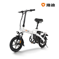 雅迪F3升级锂电折叠迷你代步电动自行车新国标3C型号TDT2203Z F3悦享版白色/助力续航约60公里