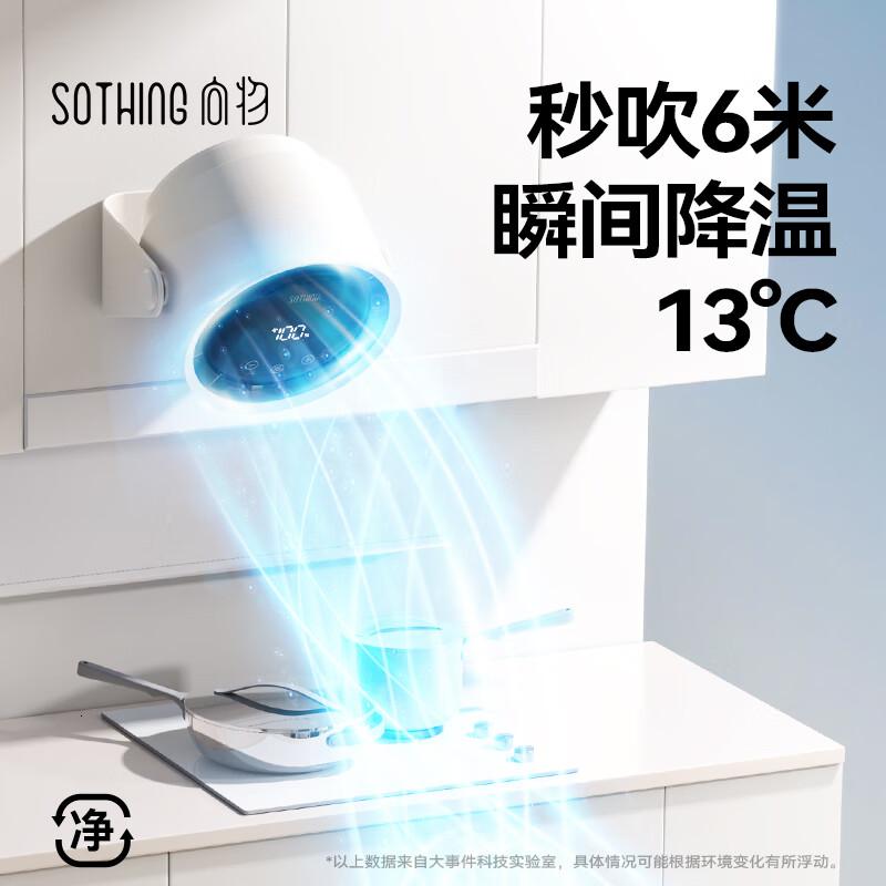 向物[过滤油烟]厨房风扇壁挂小型空气循环扇宿舍桌面电风扇[过滤·续航版]无线续航8h/过滤油烟粉尘高清大图