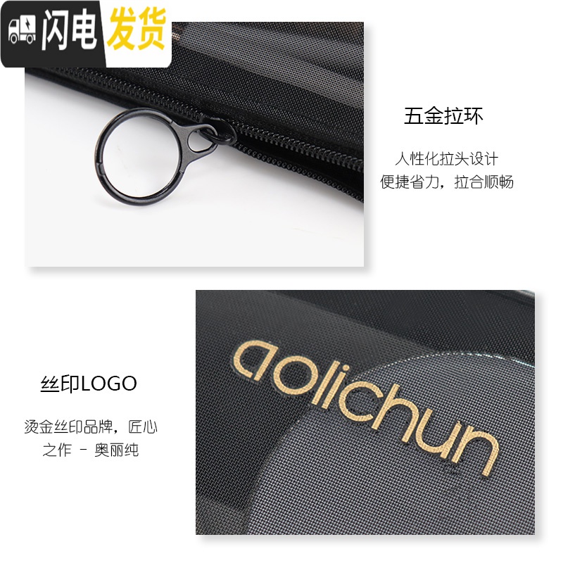 三维工匠新款化妆包简约in网红随身小号大容量透明收纳洗漱网纱旅行便携袋收纳包高清大图
