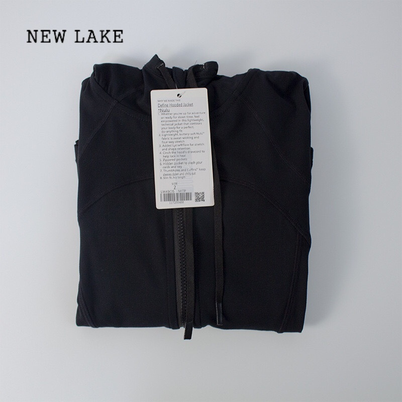 NEW LAKE瑜伽服Define女士运动夹克外套磨毛连帽健身帽衫2024春