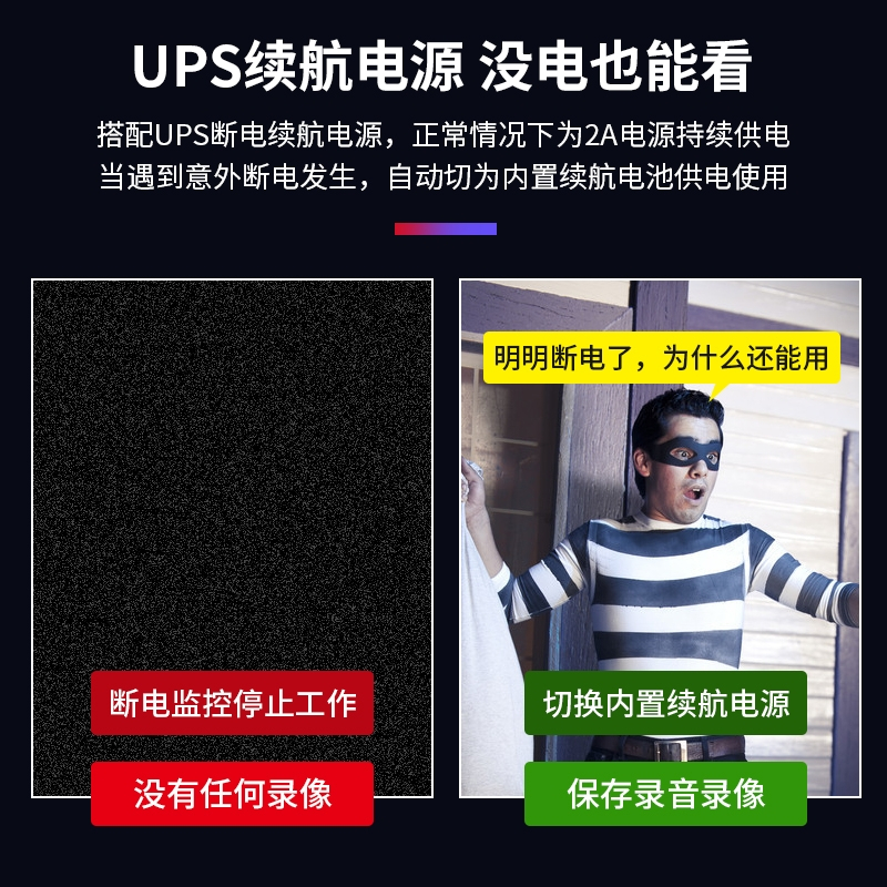 无线球机监控器摄像头360度无死角全景4G家用手机远程室外高清夜视摄影机1853烨涛