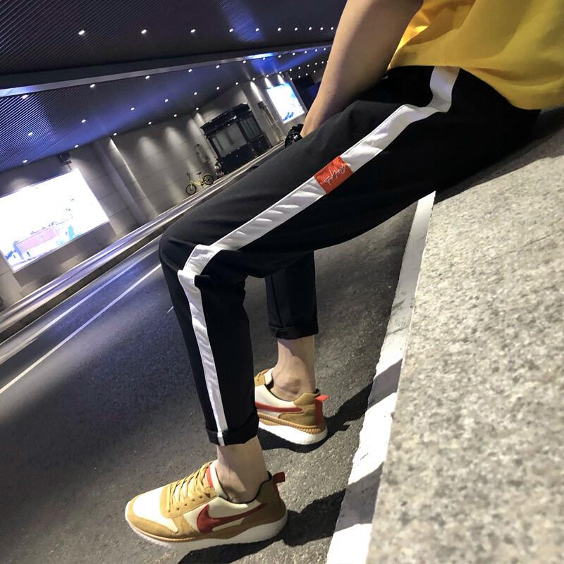 夏天九分裤男韩版潮修身小脚休闲哈伦运动裤子夏季款夏裤