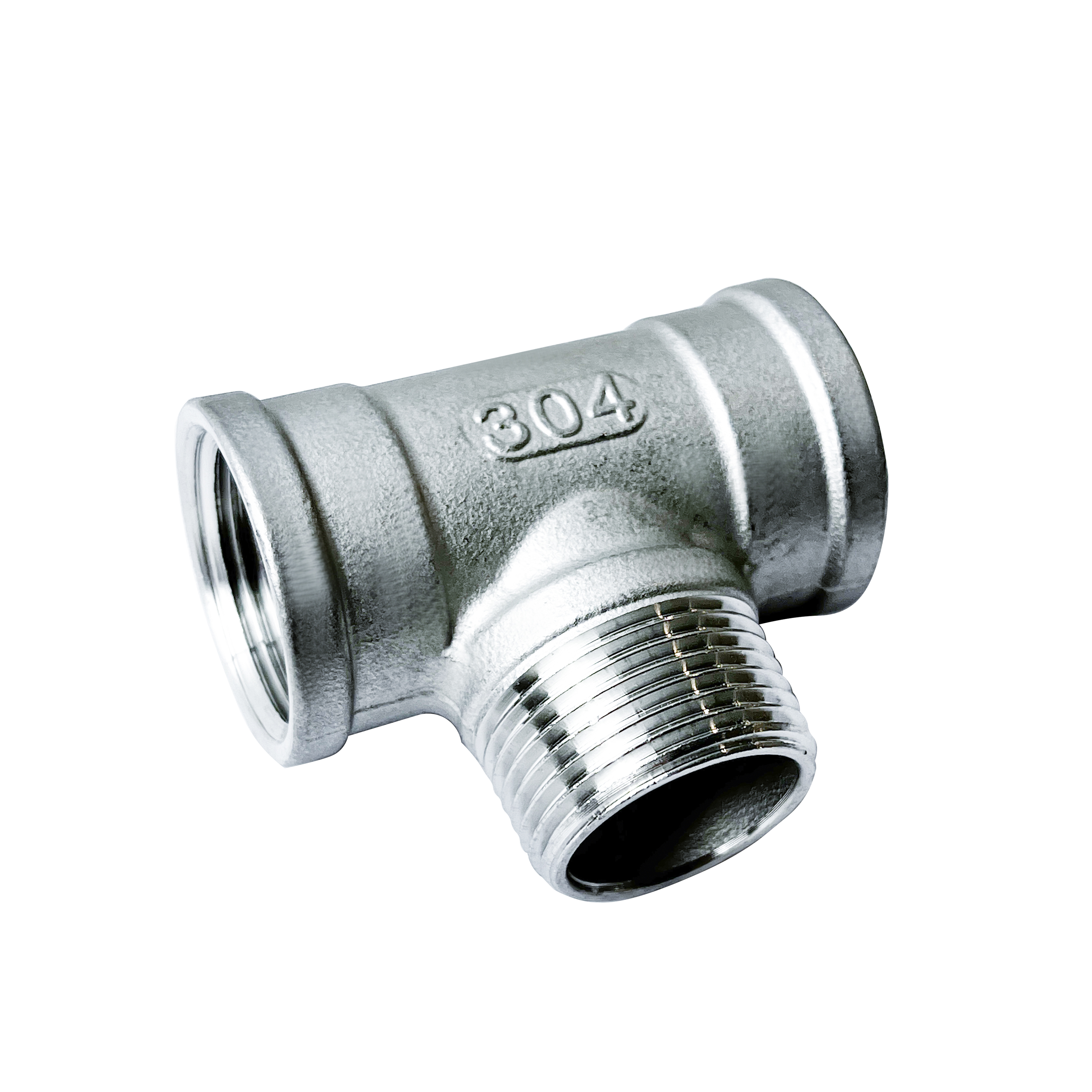 杉外山 304不锈钢内外内三通水管接头 个高清大图