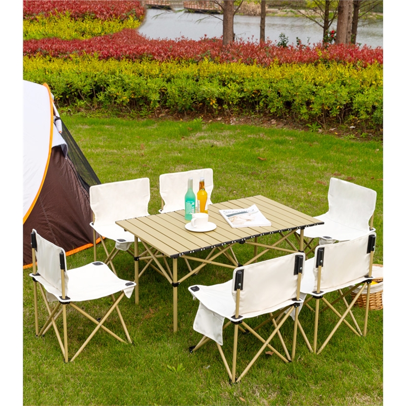 户外折叠桌椅套装魅扣野餐小桌子椅子露营便携式烧烤桌野炊车载蛋卷桌