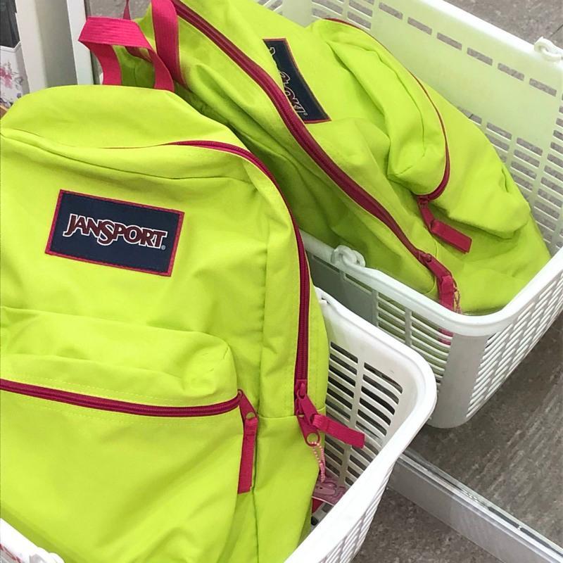 超级杰斯伯superjansport荧光绿双肩包学院男女背包ins学生书包荧光绿