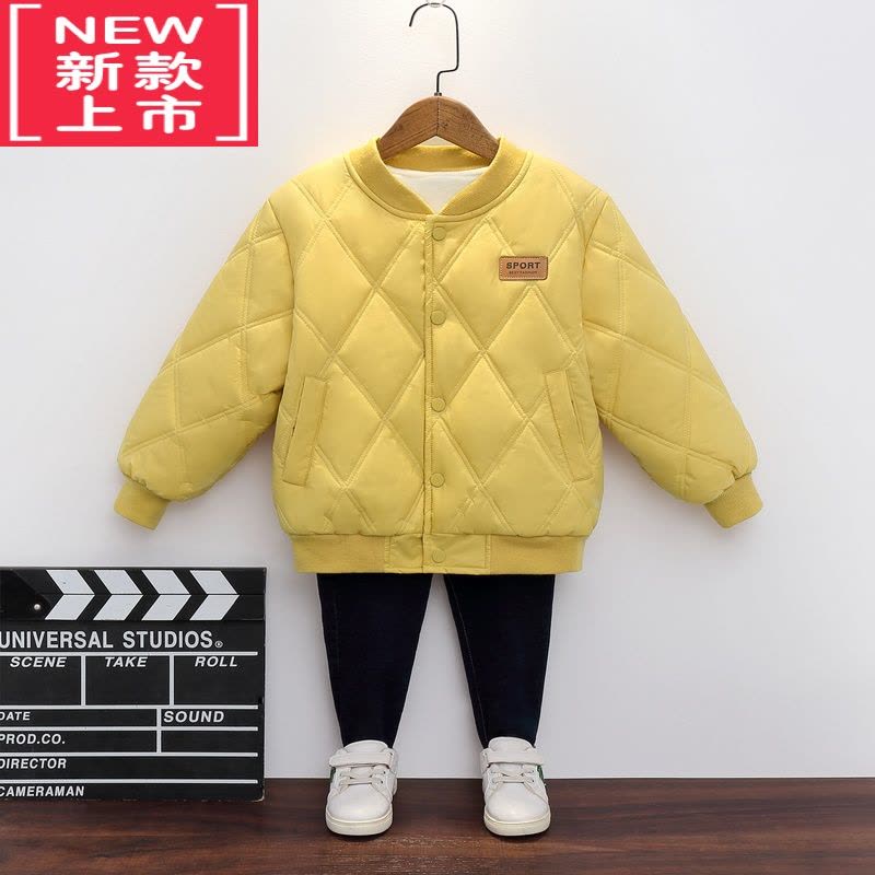 可莉允女童棉衣内胆加绒冬季新款洋气保暖外套儿童棒球服中小童冬装棉服图片