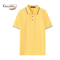 鳄鱼恤 CROCODILE 夏季新品男士时尚休闲亮丽纯色短袖polo衫 发顺丰 BA-52167 053中黄色 XL