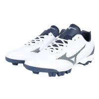 美津浓(Mizuno)男棒球鞋轻量缓震稳定支撑专业户外训练鞋 White_×_Navy 43
