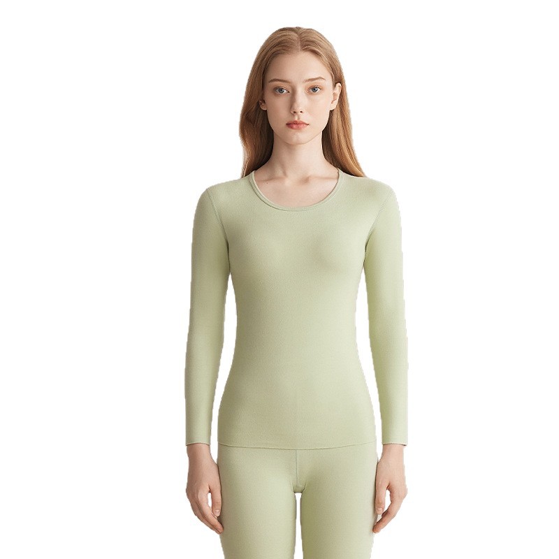 7A德绒保暖内衣女士无痕磨毛秋冬季发热水貂绒秋衣秋裤套装女高清大图