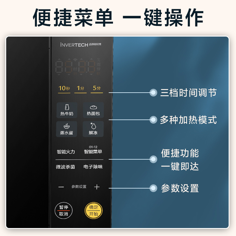 美的(Midea)微碳系列20L家用变频微波炉800W微波速热钻石背板微晶面板加热(PM20M2)高清大图