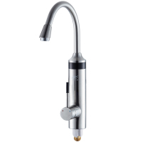 飞羽电器电热水龙头不锈钢即热式FY-6E-2快速热厨卫电热水器1秒热冷热水两用暖水宝洗碗洗菜带温度显示过水热下进水小厨宝