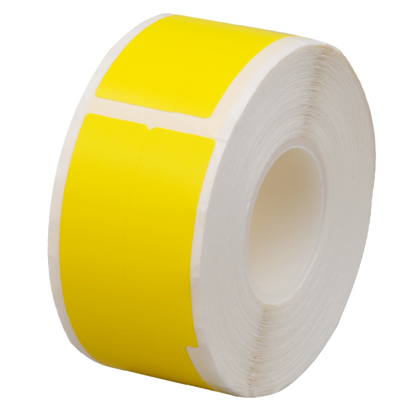 章楷线缆标签纸 刀型网线电线贴纸32*64+35 黄 卷高清大图