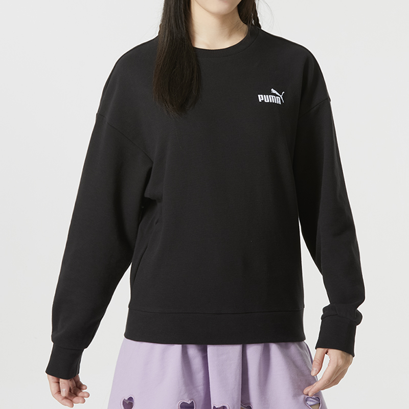 彪马（PUMA）卫衣女装新款圆领休闲服跑步健身训练服户外运动套头衫678444-01 ZP高清大图