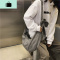 情侣ins街头男女百搭复古格子饺子包打结斜挎单肩包休闲布袋包包NEW LAKE女斜挎包