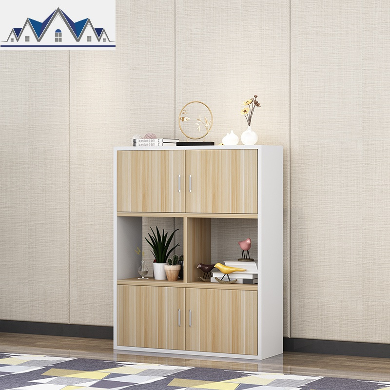 矮柜隔断柜木质组合办公室文件柜资料柜档案柜靠墙走廊边柜储物柜三维