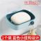 免打孔创意肥皂盒网红挂钩吸盘壁挂式家用浴室香皂盒双层沥水|1个装（粉色）