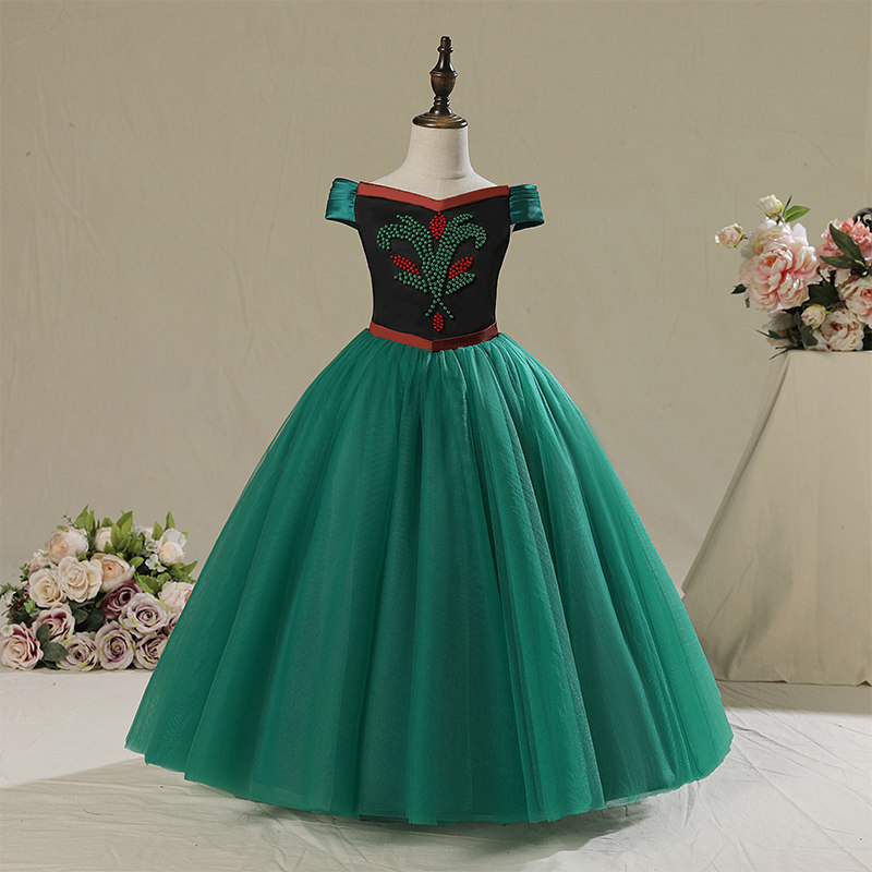 白雪公主裙女童冰雪奇缘服装艾莎爱莎连衣裙儿童灰姑娘苏菲亚裙子视频