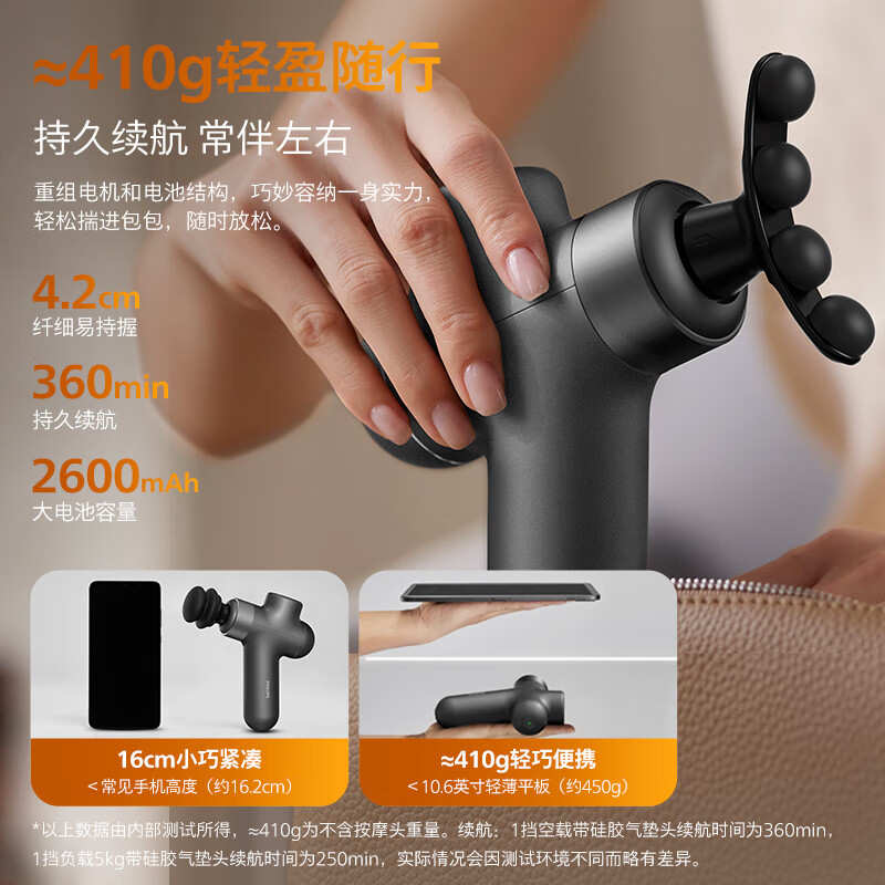 飞利浦(PHILIPS)筋膜枪 肌肉按摩器全身按摩器专业级家用健身肌肉放松仪 颈椎背腿部按摩器节日礼物小钢炮高清大图