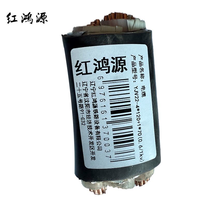 红鸿源 电缆 YJV22-4*120+1*70(0.6/1kv) 米图片