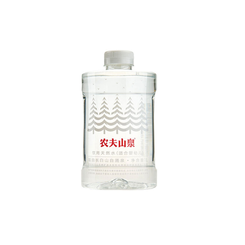 农夫山泉 饮用水 饮用天然水(适合婴幼儿) 1L*12瓶 整箱装 (单位:箱)