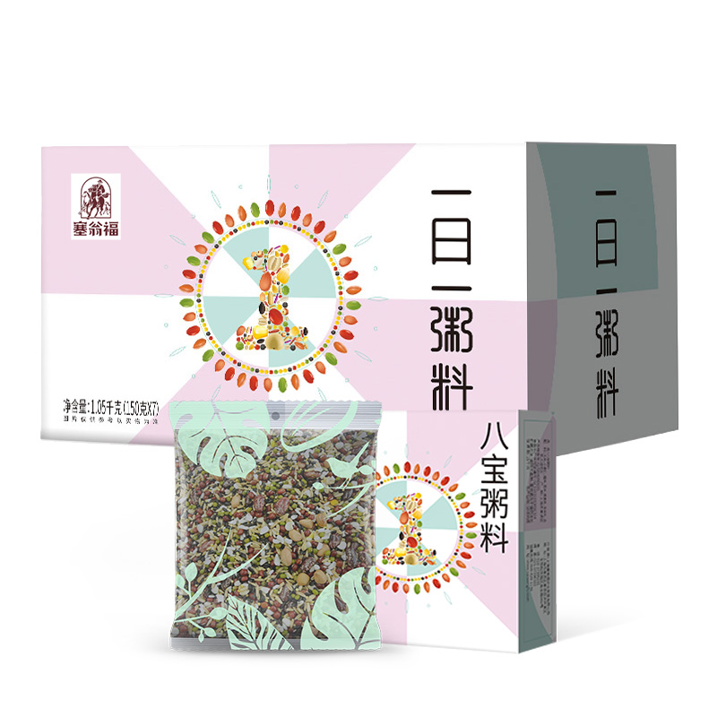 塞翁福一日一粥料 1050克(杂粮粥料组合)150g*7盒.高清大图