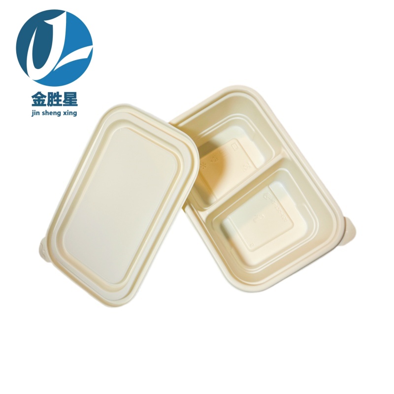 金胜星 玉米淀粉两格餐盒 650ml 300套/箱高清大图