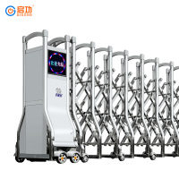 启功金刚六代不锈钢电动伸缩门工厂自动收缩门电动门QG-5500（安装咨询客服）