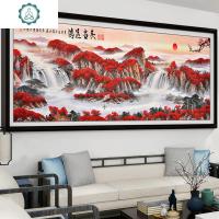 满钻客厅风景山水5D贴砖粘 十字绣钻石绣2019新款 封后 [钻石画][满钻全贴][鸿运当头山水画2*0.8米]送2套工