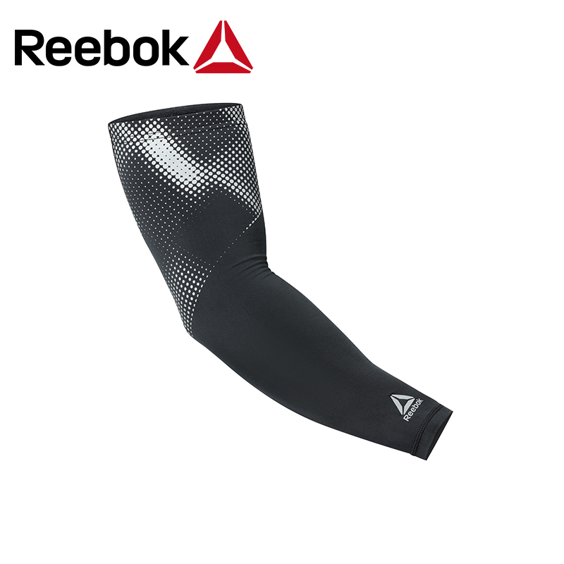 Reebok锐步运动袖套腿套跑步压缩护臂男女护肘护腿一对装