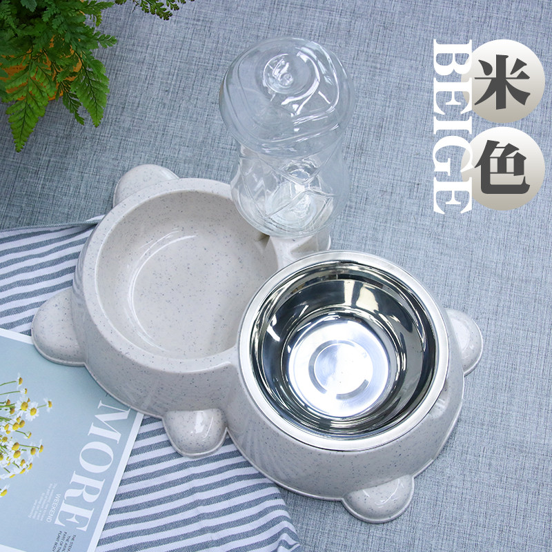 狗狗饮水器自动喂食器狗饭盆宠物泰迪狗粮碗双碗宠物猫自动饮水机高清大图
