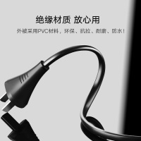 绿联 国标两插8字电源连接线 八字尾双孔音响电源线 支持数码相机电源适配器 黑色 黑色 1米 40312