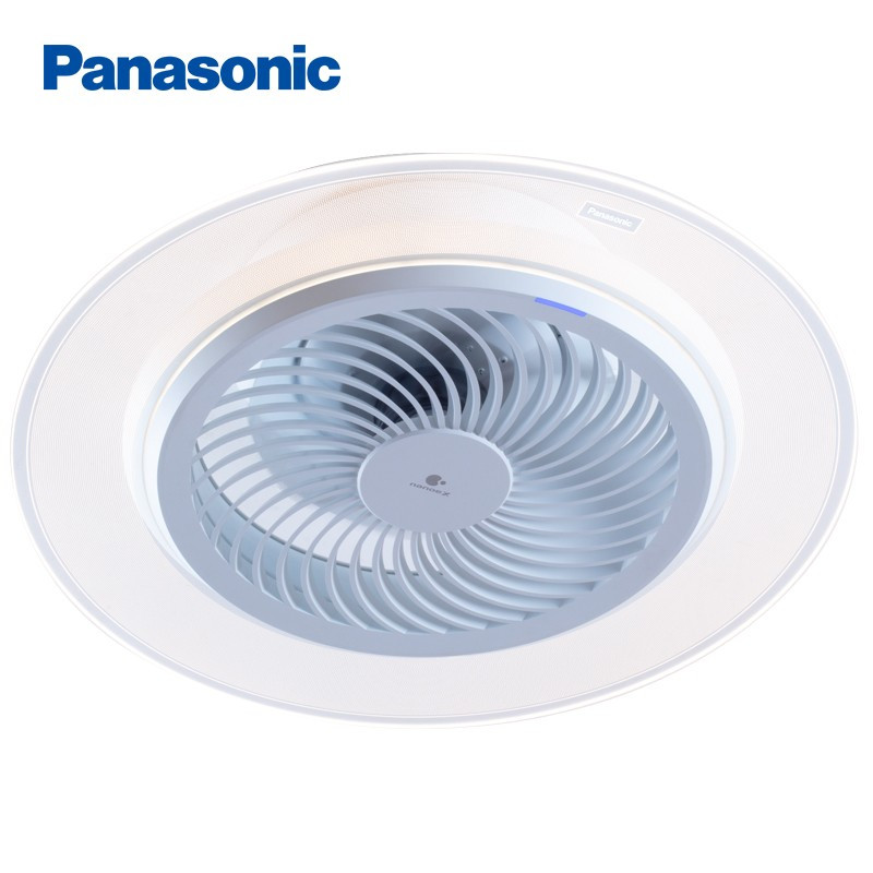 松下风扇灯LED风扇灯吸顶式风扇客厅吸顶灯卧室餐厅除菌除臭导光板变频吊扇灯遥控60W书房格栅风扇灯 HHLZ8620高清大图