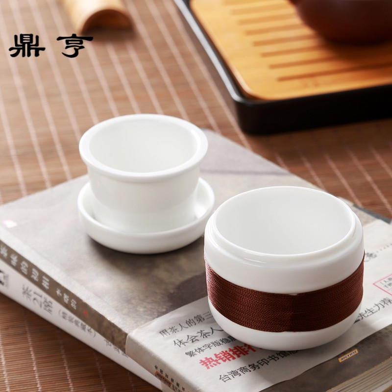 鼎亨快客杯一壶一杯1人办公室陶瓷杯子 内胆过滤便携单人茶杯功夫