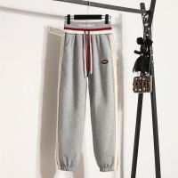 运动裤子女秋季新款字母腰休闲束脚卫裤网红潮流哈伦运动裤