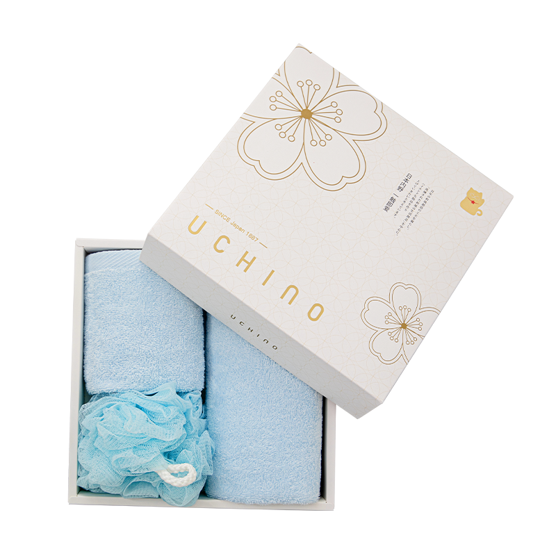 内野(UCHINO) 清雅织意面巾 三件套HU-HY07J04面巾*1+方巾*1+浴球*1