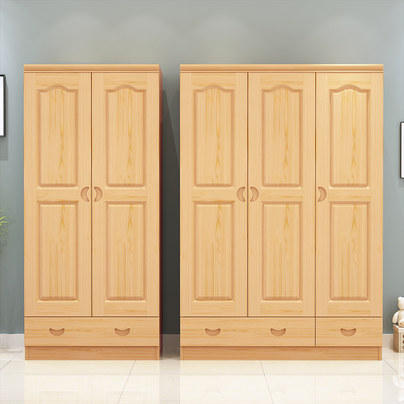 松木衣柜两三衣柜闪电客简约现代儿童小衣柜简易整体木质衣橱
