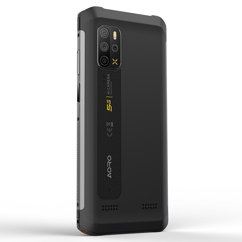 遨游(AORO)A12-5G全网通 户外轻薄IP68三防智能手机A12-8+128G 黑橙色(三防版)高清大图