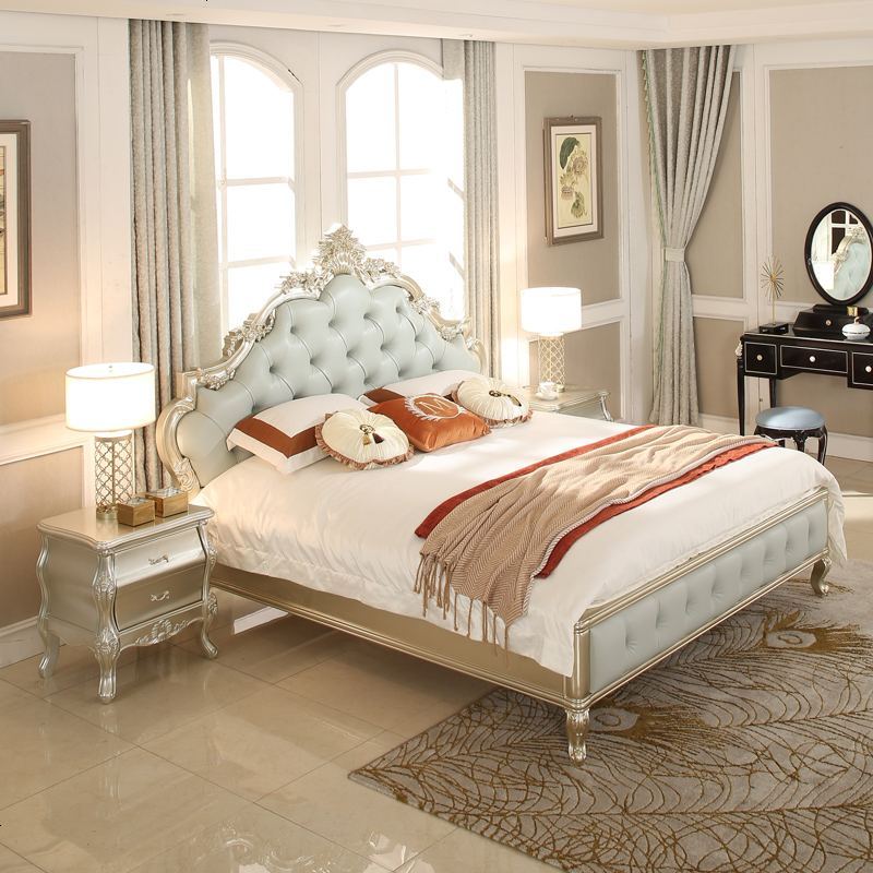 欧式双人床15米18米法式田园床现代简约主卧室床公主婚床家具视频