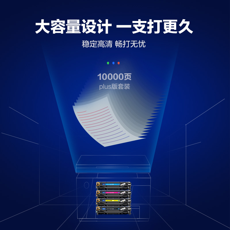 彩格CE410A硒鼓适用惠普M351a M375nw M451dn/nw 305A CC530A 304A CP2025高清大图