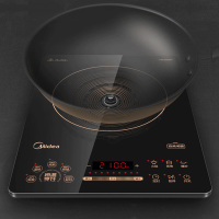 美的(Midea)电磁炉 C21-RH2165 IH变频灶家用9档火力点滑双控电磁炉 赠汤锅+炒锅